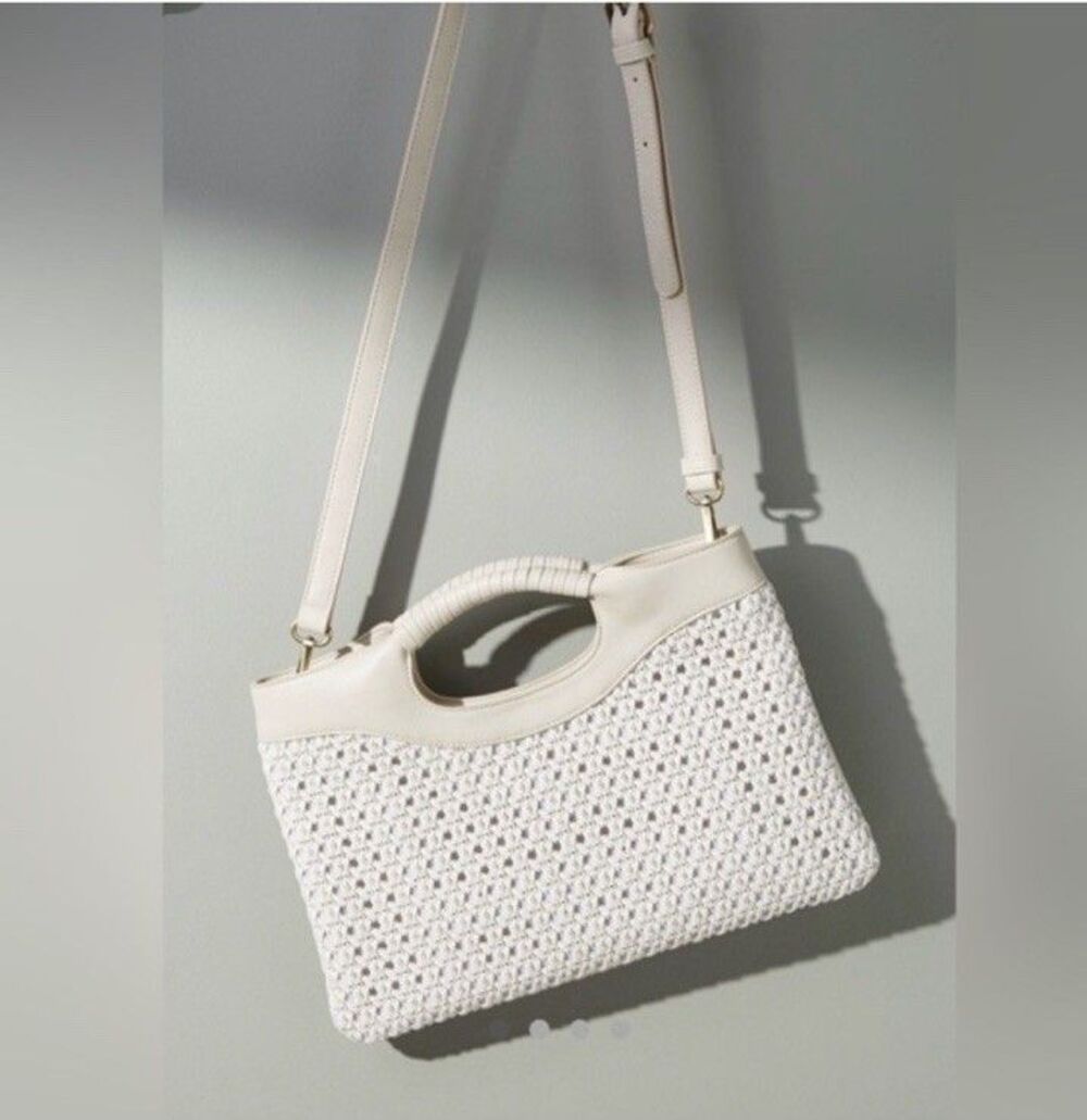 Anthropologie Morgan Woven Crossbody Bag Clutch Purse Euro Summer Boho Chic